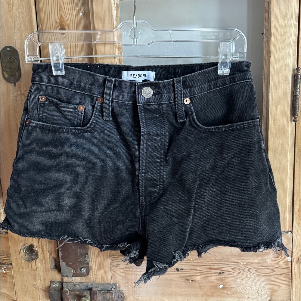 EUC RE/DONE Women’s Black Denim Jean Shorts